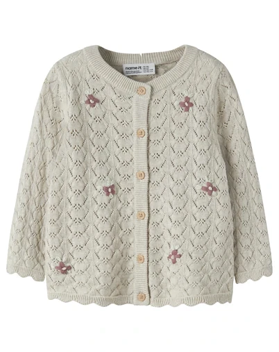 Name It - NMFHimali Strik Cardigan - Peyote Melange